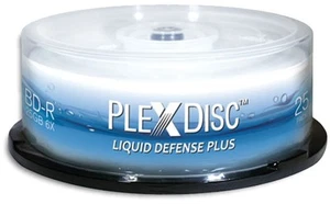 50-Pak PlexDisc 6X =Liquid Defense Plus= Glossy Water-Resistant Inkjet Hub BD-R - Picture 1 of 2