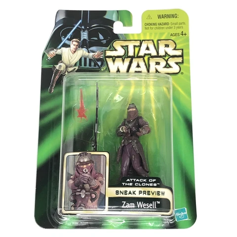 Star Wars SNEAK PREVIEW ZAM WESELL Action Figure AOTC POTJ Power Of The Jedi Cover
