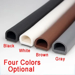 9x8mm D Draught Excluder Silicone Door Window Seal Strip Roll Thicken Adhesive - Picture 1 of 6