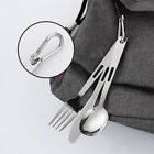 Portable Outdoor Camping Picnic Stainless Steel Cutlery Set Spoon Fork Knife $d