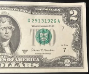 $2 Fancy Serial Number Trailing Birthday Year Note 1926 G29131926A Series 2017A - Picture 1 of 3
