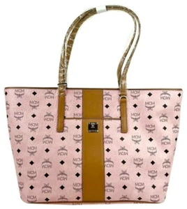 780 $ MCM Anya rosa Monogramm Visetos Canvas Medium Shopper Beuteltasche MWPBAFO01PZ001 - Bild 1 von 9