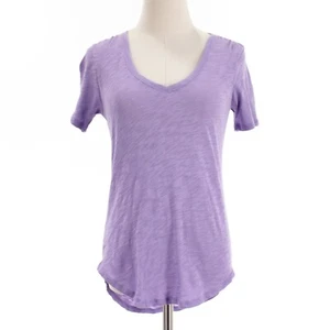 ATM NWT Short Sleeve T-Shirt Size XS in Iris Purple 100% Cotton - Picture 1 of 8