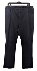 Soft Surroundings Womens Dark Wash Pull-On Denim Stretch Jeans Pockets Large - Picture 1 of 6