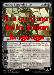 MTG VRASKA, BETRAYAL's STING EXC - VRASKA, PUNGIGLIONE DEL TRADIMENTO 115 - ONE - Picture 1 of 1