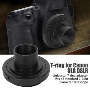 Lens Adapter T-ring for Canon SLR DSLR Camera + 1.25" Telescope Mount Adapter RH - Picture 1 of 12