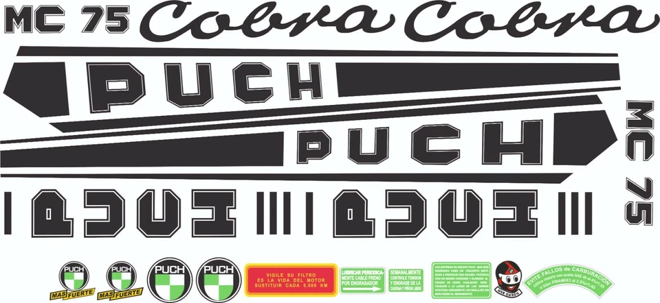 STAR SAM® KIT ADESIVI PUCH COBRA MC 75 ADESIVI MOTO CLASSICI ADESIVI - Immagine 1 di 1