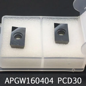2pcs APGW160404 PCD30 carbide inserst for Aluminum Polycrystalline diamond tools - Picture 1 of 1