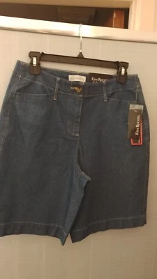 NUEVO CON ETIQUETAS PANTALONES CORTOS VAQUEROS KIM ROGERS TALLA 6 DENIM Tejido elástico ligero Venta al por menor $40   Foto 1 de 4