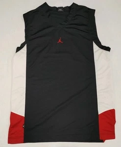 NIKE JORDAN Jumpman Jersey Black/Red/White Vintage Adult Size Medium - Picture 1 of 10