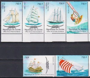 Mint stamps Ships and boats Sailboats 1986 from Guinea avdpz - Picture 1 of 1