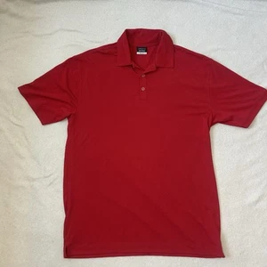 Nike Golf  Dri-Fit Red Striped Polo Shirt Mens Size Large 100% polyester  - Picture 1 of 8