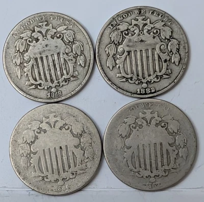 Níquel escudo 1866 67 68 y 82 Foto 1 de 2