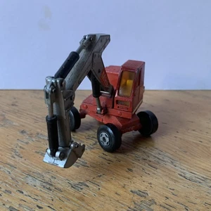 Hydraulic Excavator Matchbox Super Kings Vintage Diecast Vehicle MH6 Red Digger - Picture 1 of 5