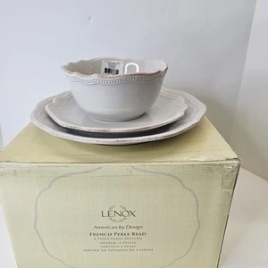 Lenox China Perla Francese Set 3 Pezzi Posto - Con Scatola - Senza Tazza. - Foto 1 di 12