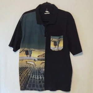Salvador Dali Museum Men's Sz XL Black Polo Disintegration Persistence of Memory - Picture 1 of 8