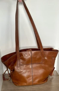 Patricia Nash Brown Leather Shoulder Tote Bag Purse Multi Compartment - Picture 1 of 18
