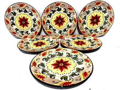 Tabletops Gallery Odessa Set Of 6 Salad Plates 8 1/2" - Image 1 of 2