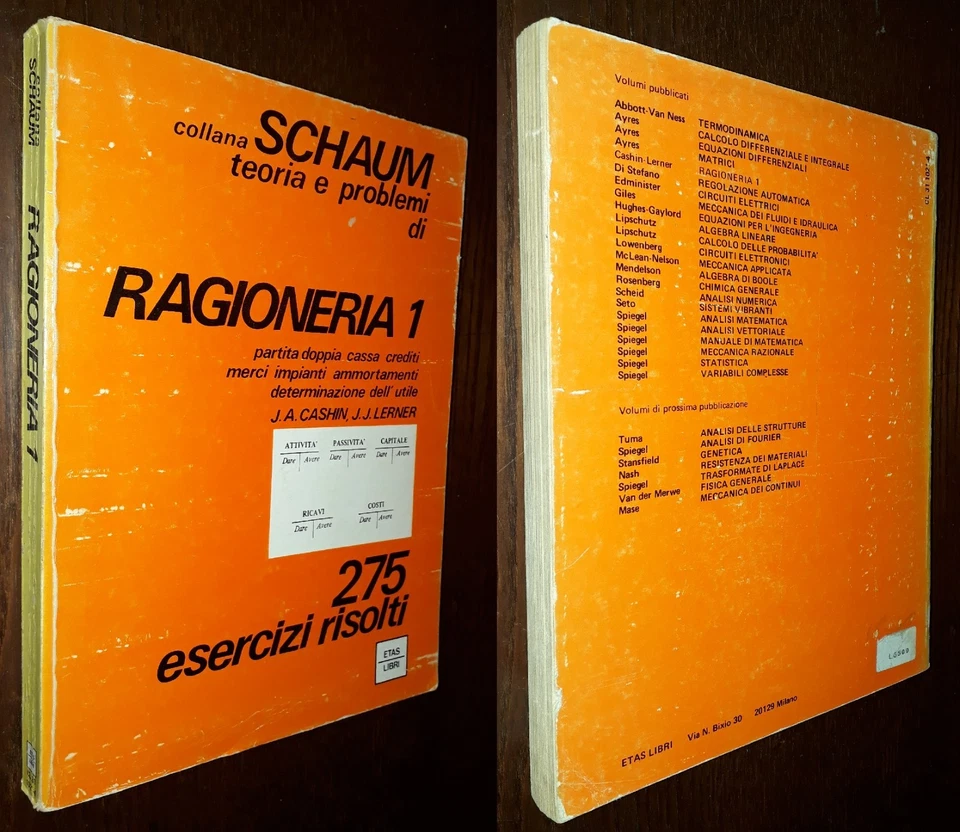 Ragioneria 1, 275 esercizi risolti, Cashin, Lerner, Schaum 1°Ed. Etas 1976 - Immagine 1 di 1