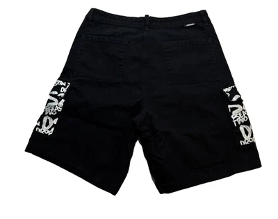 DSQUARED2 PANTALONES CORTOS DE GRAFFITI CON LOGOTIPO NEGRO PARA HOMBRE TALLA 48 Foto 1 de 4