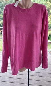 SUZANNEGRAE PINK TOP/Jumper SLIT HEM SIZE XXL-20 NEW Rib Trim - Picture 1 of 1