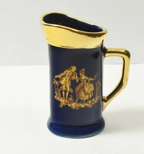 Limoges Frankreich kobaltblau Fragonard Liebhaber The Proposal Design Kohle Scuttle - Bild 1 von 3