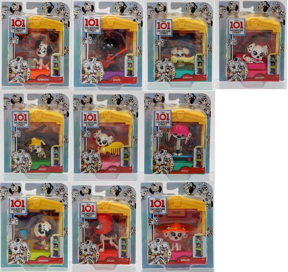 Mattel 101 Dalmatian Street Figur Dalmatiner-Auswahl: Dolly,Dylan,Diesel,...