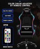 New RGB LED Colors Gaming Chair Office Ergonomic Bluetooth Audio Massage Chair