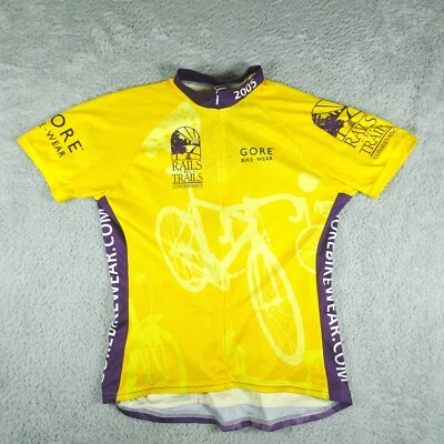Gore Bike Wear Cycling Jersey Mens Large Yellow Purple Short Sleeve Wind Stopper - Image 1 of 4