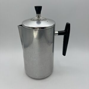 Vtg Mid Century Wear-Ever Aluminum Stovetop Percolator 8 Cup Coffee Pot 968 Lid