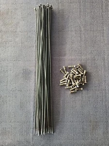 Nice Vintage 10 5/8" Double Butted Spokes & Nipples 36 Each! - Picture 1 of 4