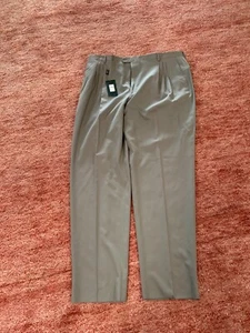 Zanieri 46 Pantalones Plisados Lana de Oliva Italia - Imagen 1 de 8