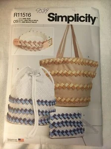 Borsa, borsa hobo, bracciale e cintura modello Simplicity 9589 NUOVA - Foto 1 di 2