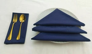 Dark Blue Wedding Napkins - Reusable Napkins - Cloth Napkins Cotton Napkins - Picture 1 of 5