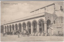 TRAPANI LA DOGANA ANIMATA 1908 BELLA !