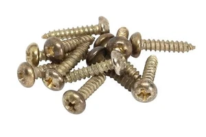 #2 Tornillos de montaje de placa base de acero chapado en latón Humbucker de 3/8" fabricantes de pastillas - Imagen 1 de 2