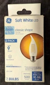 GE 2pk 60W Soft White LED Decorative Light Bulbs - Picture 1 of 4