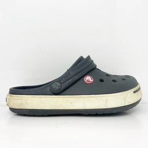 Crocs Boys Crocband Black Rubber Closed Toe Slip On Clog Shoes Size 3 - Picture 1 of 12