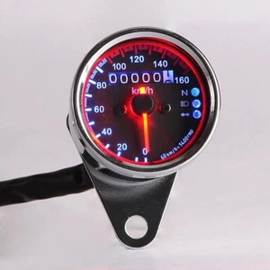 Motorcycle Odometer KMH Speedometer Gauge For Harley Bobber Chopper Cafe Chopper - Foto 1 di 9