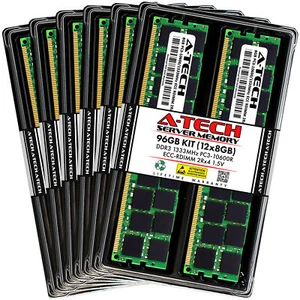96GB 12x 8GB PC3-10600R RDIMM Supermicro X8DTU Memory RAM - Picture 1 of 3