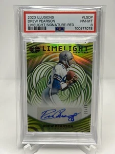 2023 PANINI ILLUSIONS LIMELIGHT SIGNATURES LSDP DREW PEARSON RED PSA 8 POP 1 - Bild 1 von 2