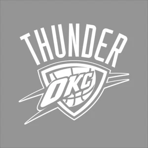 Oklahoma City Thunder NBA Team Logo 1 Farbe Vinyl Aufkleber Auto Fenster Wand - Bild 1 von 7