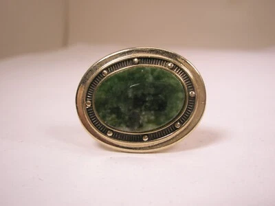 Genuina Piedra de Jade Verde ÚNICO Gemelo Vintage Reemplazo perdido/roto zL28 Foto 1 de 4
