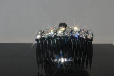 Nuevos y hermosos peines para el cabello 2 piezas con brillantes cristales de Swarovski accesorios de joyería para el cabello Foto 1 de 4