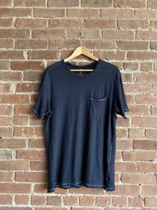 RAG & BONE Mens 100% Linen T-shirt, Size Large Midnight - Picture 1 of 6