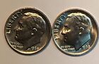 1968-P & D UNCIRCULATED BU ROOSEVELT DIMES (2 COINS)