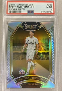 2016-17 Panini Select Soccer Silver Prizm #300 Cristiano Ronaldo PSA 9 MINT - Picture 1 of 2