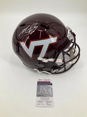 MICHAEL VICK VIRGINIA TECH SIGNED FULL SIZE HELMET JSA WITNESS COA - Image 1 of 3