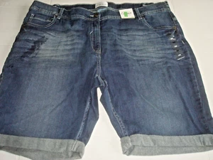 Pantalones cortos de mezclilla para dama talla 22W Simply Emma nuevos con etiquetas - Imagen 1 de 2