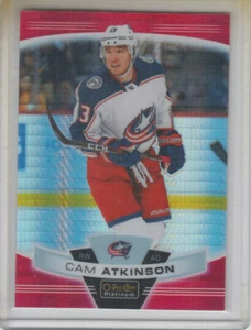 19/20 OPC Platinum Columbus Blue Jackets Cam Atkinson Red Prism #140 Ltd #42/199 - Picture 1 of 2